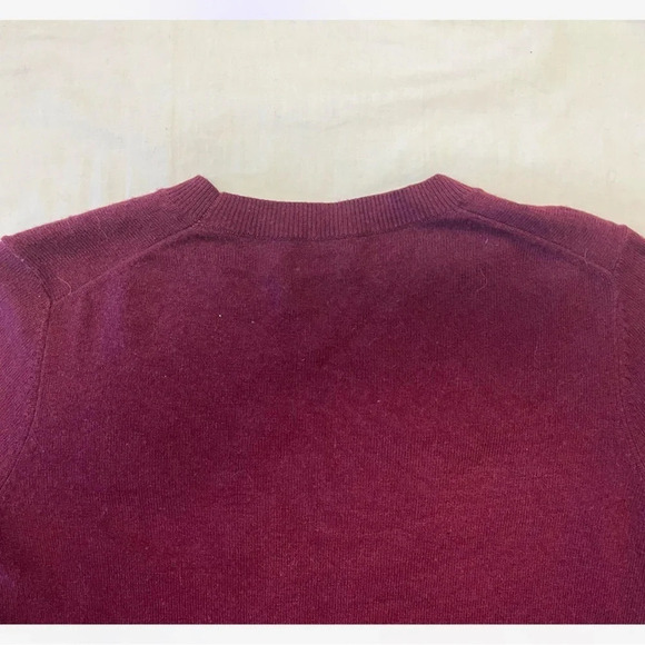 Artizia Sunday Best Wool Blend Burgundy Skull Knit Sweater Size XS - Picture 7 of 11